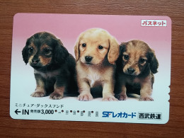 T-549 - JAPAN, Japon, Nipon, Carte Prepayee, Prepaid Card, CARD, DOG, CHIEN - Other & Unclassified