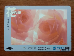 T-549 - JAPAN, Japon, Nipon, Carte Prepayee, Prepaid Card, CARD, FLOWER, FLEUR - Sonstige & Ohne Zuordnung