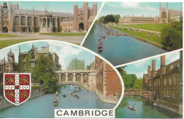 SCENES FROM CAMBRIDGE, CAMBRIDGESHIRE, ENGLAND. USED POSTCARD   Kg7 - Cambridge