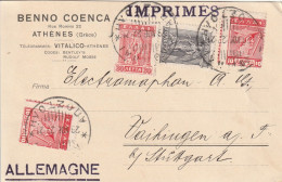 Grèce Carte Pour L'Allemagne 1926 - Storia Postale