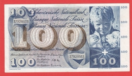 SUISSE  Billet  100 Francs  30 01 1967 - Pick 49j - Suisse