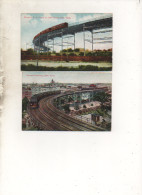 USA - 2 CPA - Elevated Railway - NEW YORK -  Scan Du Verso - - U-Bahnen