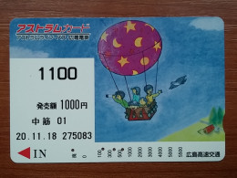 T-554 - JAPAN, Japon, Nipon, Carte Prepayee, Prepaid Card, CARD, Ballon - Autres & Non Classés