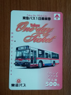 T-554 - JAPAN, Japon, Nipon, Carte Prepayee, Prepaid Card, CARD, Bus, Autobus - Otros & Sin Clasificación