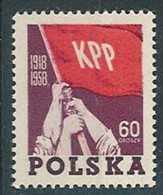 Poland Stamps MNH ZC 940: Communist Party Of Poland Hand - Neufs