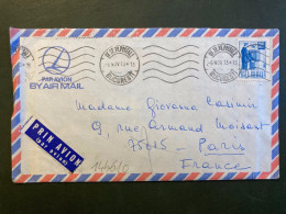 LETTRE Par Avion (ETIQUETTE) Pour La FRANCE TP FACTEUR 3 L 60 OBL.MEC.6 NOV 73 BUCURESTI OF SP TR POSTALE - Brieven En Documenten