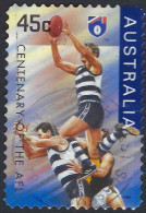 AUSTRALIA 1996 45c Multicoloured- 100th Ann Of AFL, Geelong Self Adhesive SG161620 FU - Gebraucht