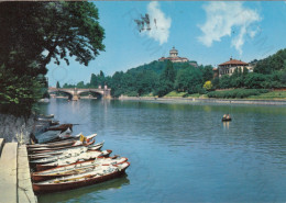 CARTOLINA  TORINO,PIEMONTE-LUNGO PO E MONTE DEI CAPPUCCINO-MEMORIA,CULTURA,RELIGIONE,BELLA ITALIA,VIAGGIATA 1970 - Fiume Po