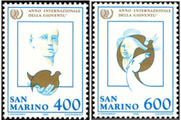 San Marino 1162/63 - International Youth Year 1985 - MNH - Unused Stamps