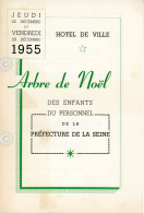 Programme Arbre De Noel Hotel De Ville De Paris 1955 - Programma's