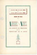 Programme Arbre De Noel Hotel De Ville De Paris 1952 - Programma's