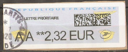 France - 2020 - Vignette ATM Type Avions En Papier - Les Martys - Lettre Prioritaire Avec QR Code - 2000 Type « Avions En Papier »