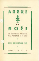 Programme Arbre De Noel Hotel De Ville De Paris 1949 - Programma's
