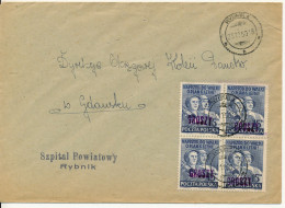 BF0078 / POLEN / POLSKA   -  RYBNIK  -  1950  ,  6-Jahresplan  -  GROSZY - Aufdruck   -  Michel  665 (562) - Covers & Documents