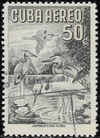 Cuba 1956 Used Airmail Stamp Endemic Bird Great Blue Heron 50 C [WLT1838] - Gebraucht