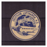 Dt- Reich (023487) Vignette Deutsche Lufthansa A.G., RS Falz, Ohne Gummi - Erinnophilie