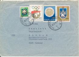 Yugoslavia Cover Sent To Germany Slovenska Bistrica 20-11-1970 Topic Stamps (tears At The Top Of The Cover) - Cartas & Documentos