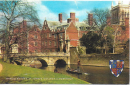 WREN'S BRIDGE, ST. JOHN'S COLLEGE, CAMBRIDGE, ENGLAND. Circa 1978 USED POSTCARD    Tg3 - Cambridge