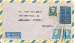 Brazil Air Mail Cover Sent To Denmark 1960 - Airmail