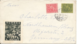 Portugal Cover Sent To DDR 28-1-1953 With A Azores Seal - Briefe U. Dokumente