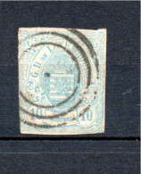 Luxembourg 1859 Old Coat Of Arms Stamp (Michel 6) Used - 1859-1880 Stemmi