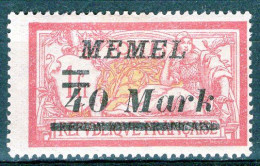 MEMEL - Timbre N°92 Neuf A/charnière - Neufs