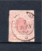 Luxembourg 1859 Old Coat Of Arms Stamp (Michel 7) Used - 1859-1880 Stemmi