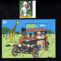 1937099976 2001 SCOTT 1613 1614 (XX) POSTFRIS MINT NEVER HINGED -  TINTIN - KUIFJE - COMIC STRIPS - Nuevos