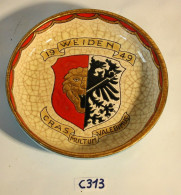 C313 Authentique Coupelle - Blason - Emaux De Longwy - Collection - Weiden 1949 - Longwy (FRA)