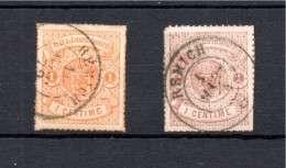 Luxemburg 1865 Freimarke 16 A//b  (Orange/Braunorange) Gebraucht Remich - 1859-1880 Armoiries
