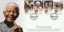 Vanuatu - 2014, Tribute To Nelson Mandela, FDC, Mi 1528-31, Yt 1472-75, Sg 1181-84 - Vanuatu (1980-...)