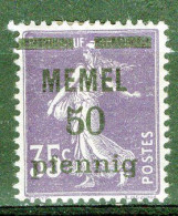 MEMEL - Timbre N°23 Neuf A/charnière - Nuovi