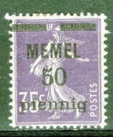 MEMEL - Timbre N°23 Neuf A/charnière - Unused Stamps