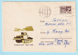 USSR 1968.0214. Tractor "TDT-55". Prestamped Cover, Used - 1960-69
