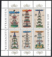 DDR, 1987, Michel-Nr. 3134-3139, Kleinbogen, Postfrisch - 1981-1990