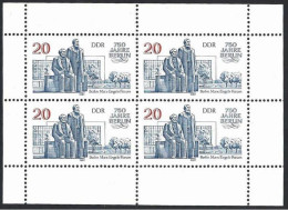 DDR, 1987, Michel-Nr. 3077, Kleinbogen, Postfrisch - 1981-1990