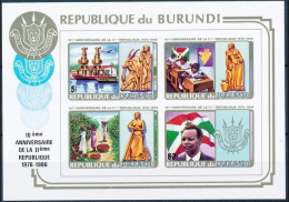 Burundi - BL121C - 10 Ans De La République - Non Emis - 1986 - MNH - Nuevos