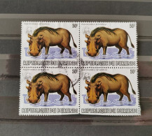 Burundi - 899 - Bloc De 4 - WWF - Animaux Avec Logo - 1983 - Oblitérés (See Picture) - Used Stamps