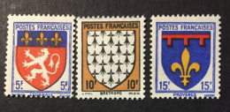 1942 France - Coat Of Arms  - Unused ( Gum With Defects ) - 1941-66 Wapenschilden