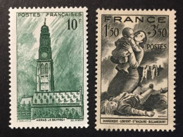 1942 France - Beffroi Arras, Bombed Cities: Dunkerque Lorient Saint Nazaire Ballane  - Unused ( Mint Hinged) - 1941-66 Wappen