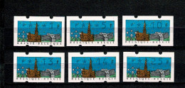 Belgium ATM - FRAMA 1990 (Mi 22 I) Monuments MNH Set - Ungebraucht