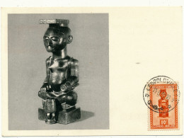 Art Indigène, Carte Maximum - Statuette, Roi BOPE KENA,  BA-KUBA - Congo Belge