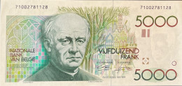 Belgium 5.000 Francs, P-145 (1982) - UNC - Signature 4+12 - 5000 Francos