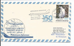 Motiv Tiere - Pinguin Auf Transpolarflug Brief 1980 Von Buenos Aires N. Auckland Weiter In D. DDR - Penguins