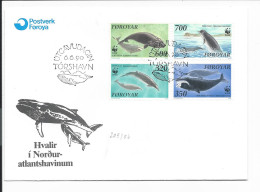 Motiv Tiere - Wale /Delphine Auf Ersttags-Brief Von Faröer-Inseln  203-06 - Delfini