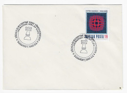 CHESS Hungary 1980, Budapest - Double Chess Cancel On Envelope, Chess Stamp - Schaken