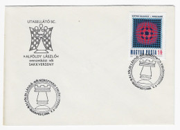 CHESS Hungary 1980, Budapest - Chess Cancel On Commemorative Envelope, Chess Stamp - Scacchi