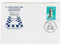 CHESS Hungary 1984, Budapest - Chess Cancel On Commemorative Envelope - Ajedrez