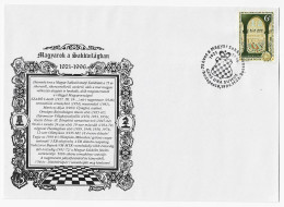 CHESS Hungary 1996 Budapest - BIG SIZE, Chess Cancel On Commemorative Envelope - Scacchi