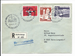 Luxemburg  Einschreibenbrief - Bogenschießen - EM 1972 - Tiro Al Arco
